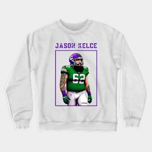 Jason Kelce in his Philadelphia Eagles uniform Crewneck Sweatshirt